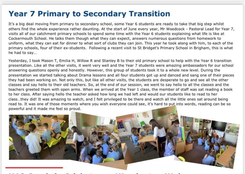 Thank you Cockermouth School 